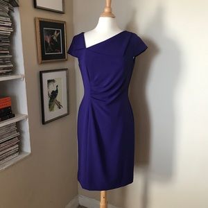 Tahari | Asymmetrical Neckline Sheath Dress
